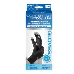 Copper Fit ICE Menthol Infused Compression Gloves L/XL